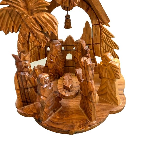 Handcrafted Olive Wood Nativity Scene Holy Land Christian Decor Heirloom - Picture 5 of 10